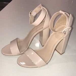 Nude Block Heel Sandal